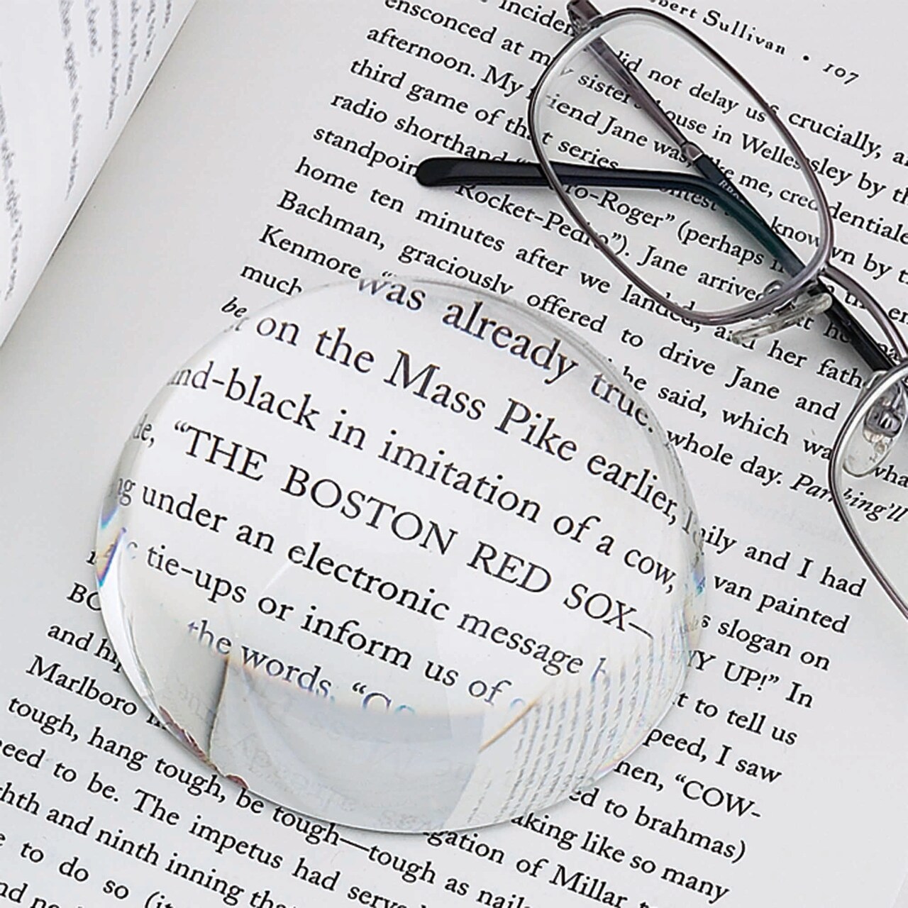 Contemporary Home Living 3" Dome-Shaped Magnifying Paperweight Glass